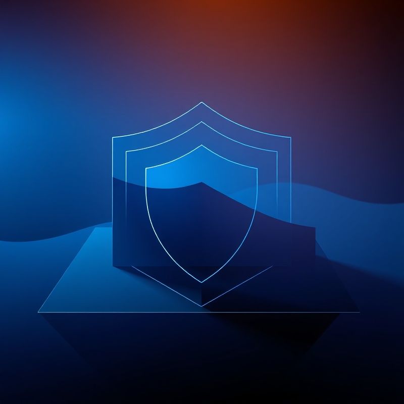 Vizualizare abstractă a straturilor de protecție financiară